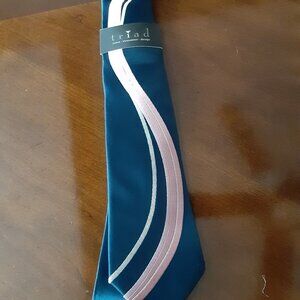 Triad  Navy Blue Tie w/Pink Design